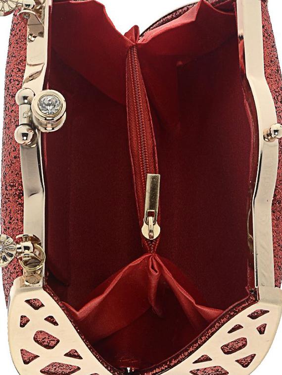 red satin clutch - 13341797 - Zoom Image - 3