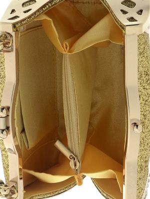 gold satin clutch - 13341798 - Standard Image - 3