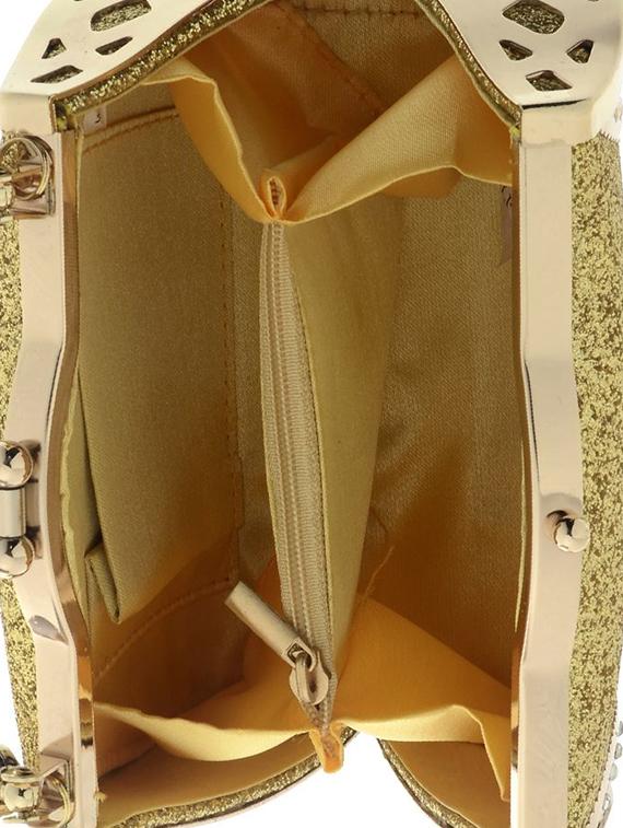gold satin clutch - 13341798 - Zoom Image - 3