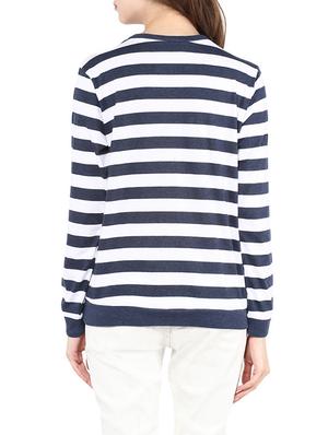 navy blue striped regular sweatshirt - 13344848 - Standard Image - 3