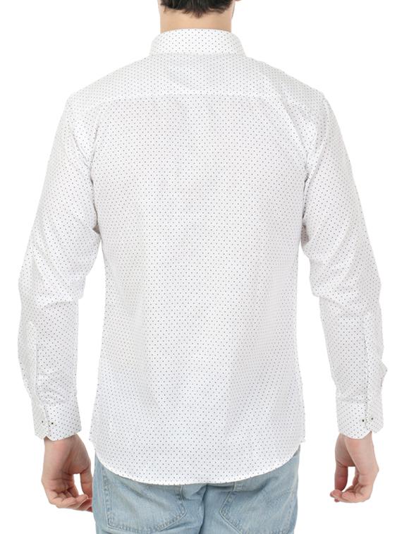 white cotton polka dot casual shirt - 13345328 - Zoom Image - 3