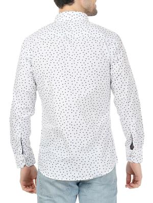 white cotton printed casual shirt - 13345333 - Standard Image - 3