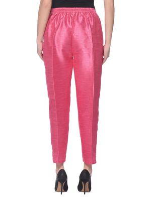 pink silk blend tapered pant - 13345347 - Standard Image - 3