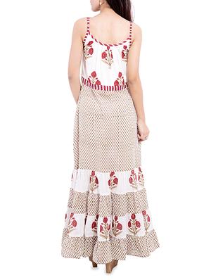 off-white printed cotton maxi dress - 13349007 - Standard Image - 3