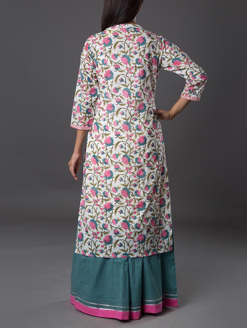 pink lemon multi colored kurta plazzo set - 13349014 - Zoom Image - 3