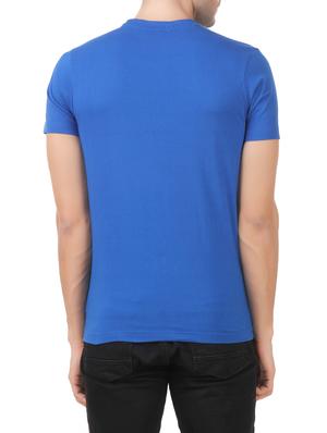 blue polyester printed t-shirt - 13351768 - Standard Image - 3