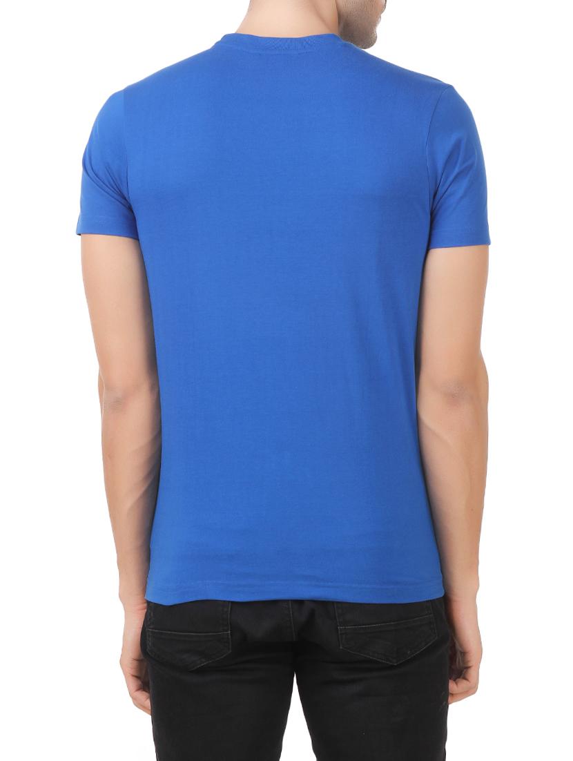 blue polyester printed t-shirt - 13351768 - Zoom Image - 3
