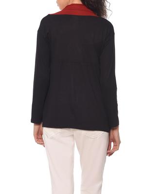 color block asymmetric shrug - 13352169 - Standard Image - 3