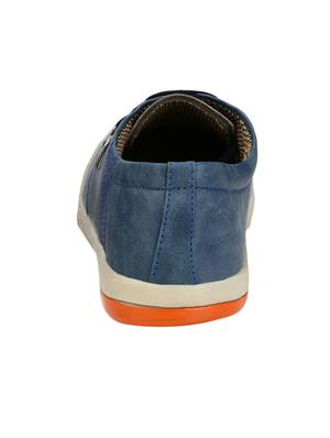 blue leatherette lace up sneaker - 13352587 - Standard Image - 3