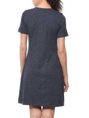 navy blue cotton jersey dress - 13354742 - Standard Image - 3