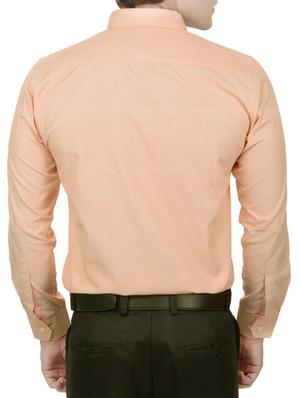 orange cotton blend formal shirt - 13356056 - Standard Image - 3