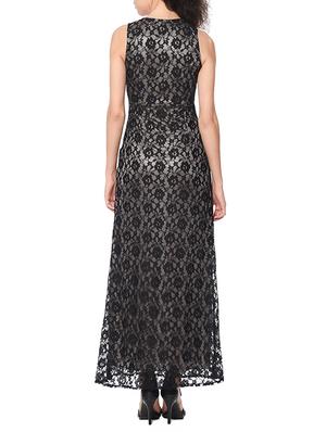 v-neck floral laced maxi dress - 13357037 - Standard Image - 3