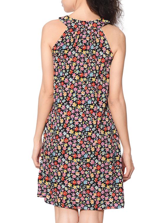 black floral printed dress - 13357039 - Zoom Image - 3