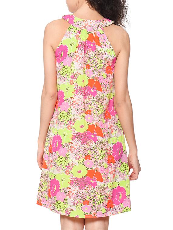 pink floral printed dress - 13357040 - Zoom Image - 3