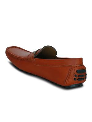 tan leatherette slip on loafer - 13359928 - Standard Image - 3