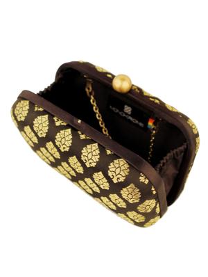 black silk brocade clutch - 13360882 - Standard Image - 3