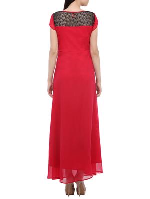 laced panel embellished maxi dress - 13362441 - Standard Image - 3
