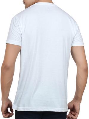white cotton chest print tshirt - 13364442 - Standard Image - 3