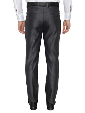 grey polyester flat front trousers formal trouser - 13367593 - Standard Image - 3
