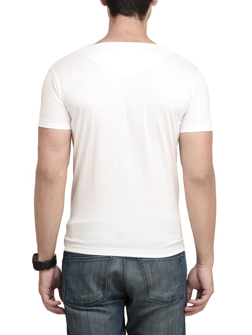solid white cotton t-shirt - 13368701 - Zoom Image - 3
