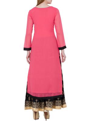 pink cotton straight kurta - 13371906 - Standard Image - 3