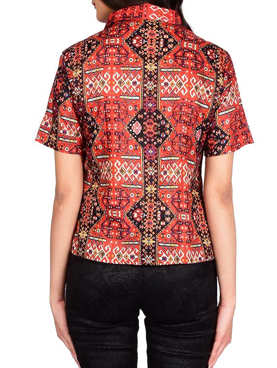 red cotton shirt - 13377087 - Zoom Image - 3