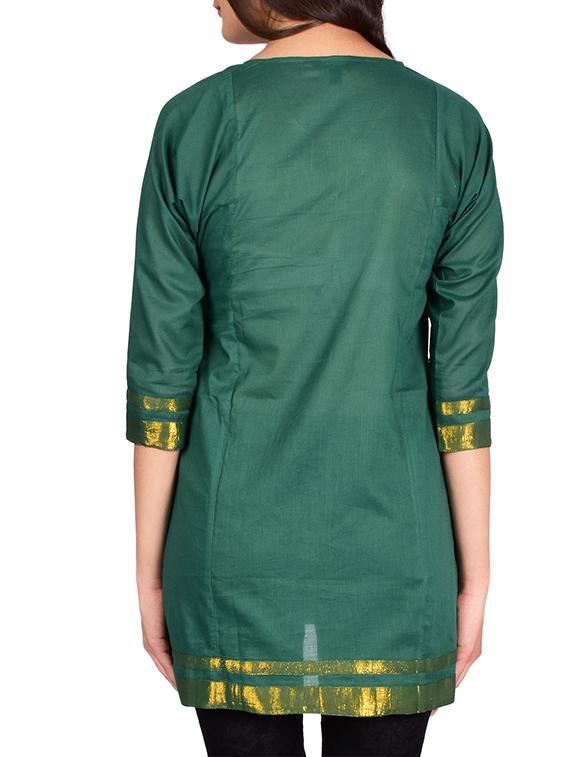 green none kurti - 13377109 - Zoom Image - 3