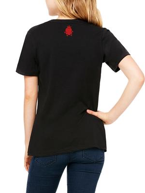 black printed cotton straight tee - 13382505 - Standard Image - 3