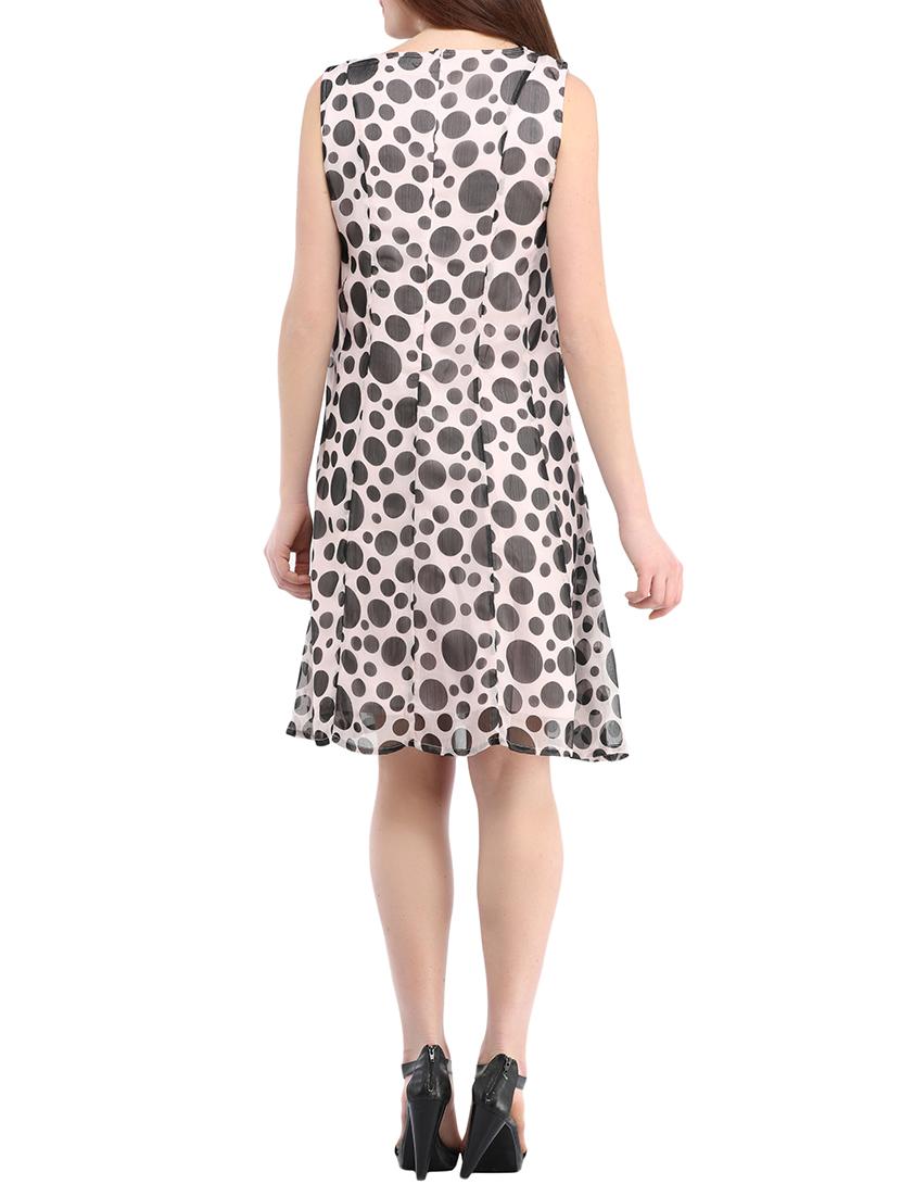 pink polka dots printed dress - 13386420 - Zoom Image - 3