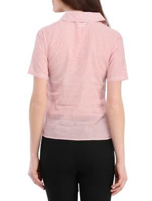 pink cotton regular shirt - 13386432 - Standard Image - 3