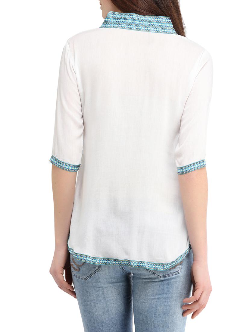 white rayon asymmetric top - 13386732 - Zoom Image - 3