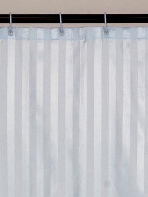 just linen light steel blue water resistant striped polyester full length shower curtains - 13387032 - Standard Image - 3