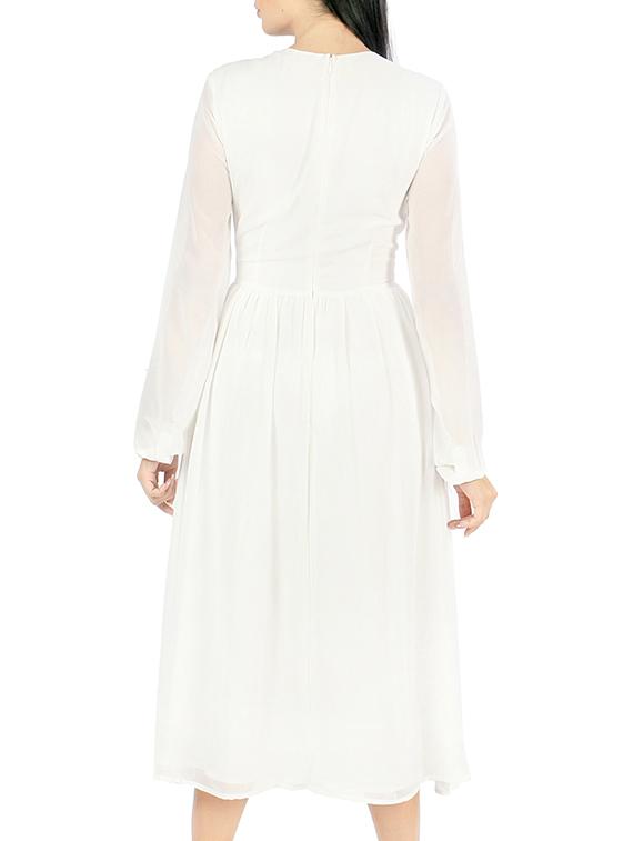 white georgette dress - 13387170 - Zoom Image - 3