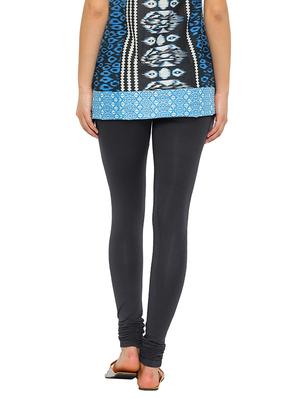 solid grey viscose legging - 13389774 - Standard Image - 3