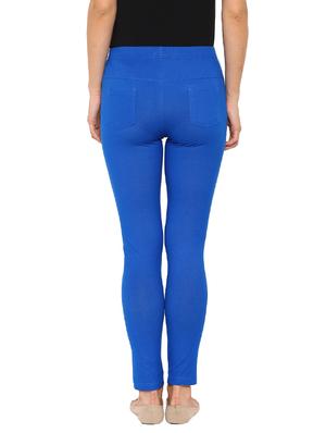solid blue denim jegging - 13389784 - Standard Image - 3