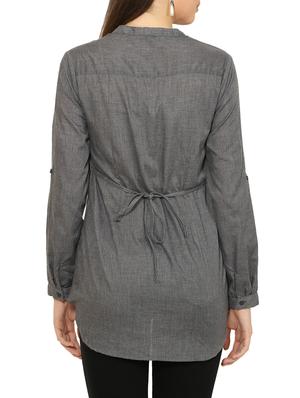 grey polyester regular top - 13389996 - Standard Image - 3