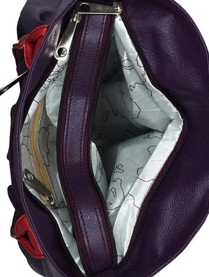 purple leatherette handbag - 13394271 - Standard Image - 3