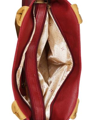 maroon leatherette handbag - 13394289 - Standard Image - 3