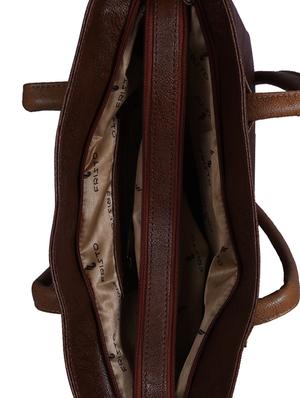 brown leatherette handbag - 13394310 - Standard Image - 3