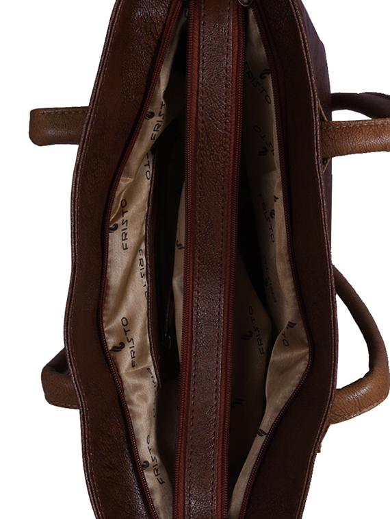 brown leatherette handbag - 13394310 - Zoom Image - 3