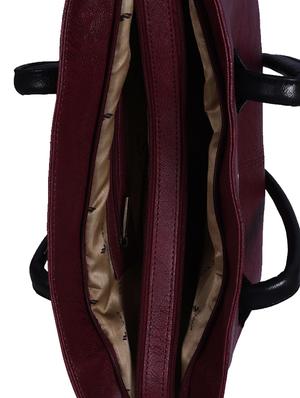 maroon leatherette handbag - 13394313 - Standard Image - 3