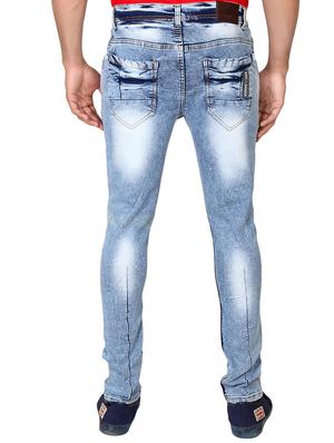 light blue cotton washed jeans - 13398013 - Standard Image - 3