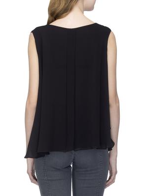 black poly georgette layered top - 13399156 - Standard Image - 3