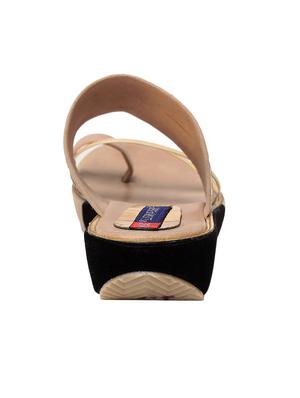 beige one toe wedge - 13410881 - Standard Image - 3