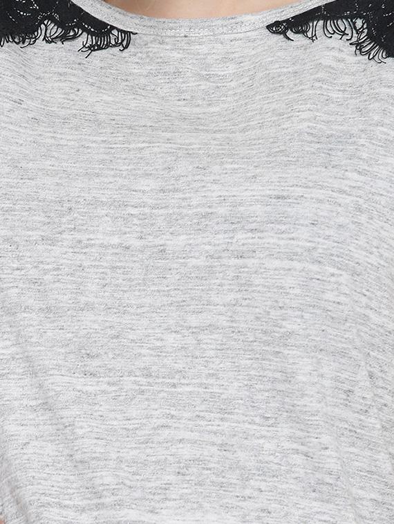 solid grey cotton top - 13411389 - Zoom Image - 3