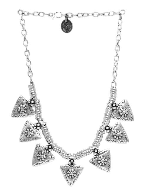 oxidised silver plated triangle motif necklace - 13411555 - Standard Image - 1