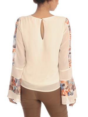 off white georgette regular top - 13417691 - Standard Image - 3