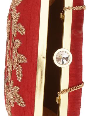 red embellished box clutch - 13422664 - Standard Image - 3