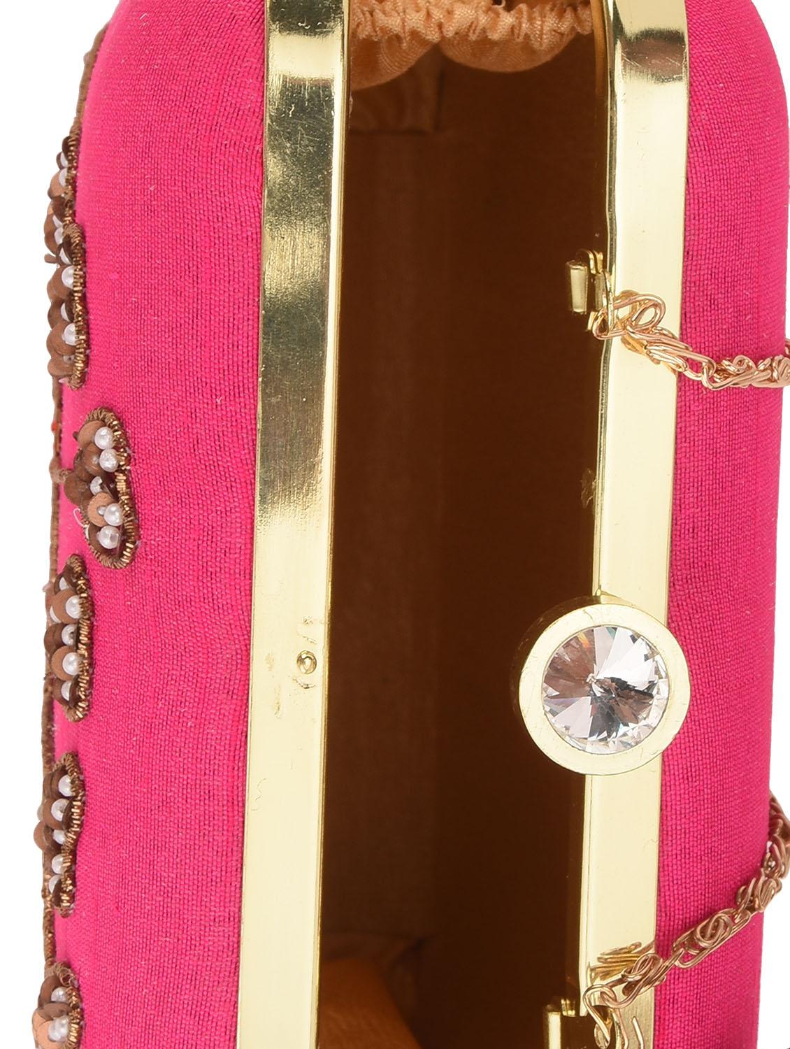 pink embellished box clutch - 13422665 - Zoom Image - 3