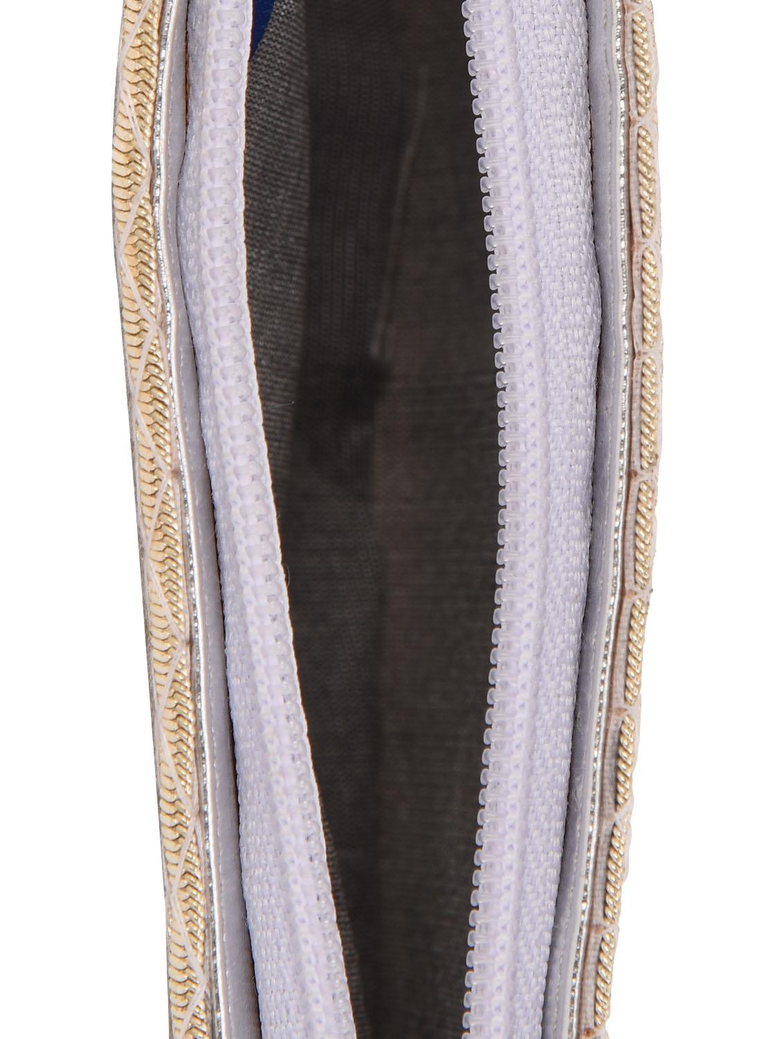 silver textured shimmer clutch - 13422667 - Zoom Image - 3